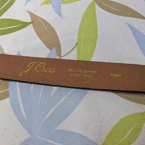 J. Crew Calf Hair Leather Belt, Brass Buckle, Animal Print, Sz Med, Unisex, NWOT - Picture 5 of 9